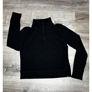 Abercrombie Kids Girls Athletic Long Sleeve 1/4 Zip Black Pullover Sz‎ 15/16